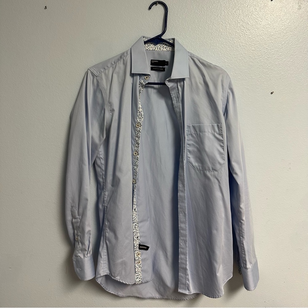 Renoma Paris Light Blue Button Up Dress Shirt